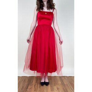 Rare Gunne Sax Vintage Midi Maxi Tulle Dress Romantic Whimsigoth Wedding Guest